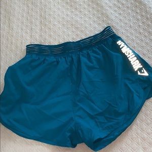 Gymshark teal athletic shorts